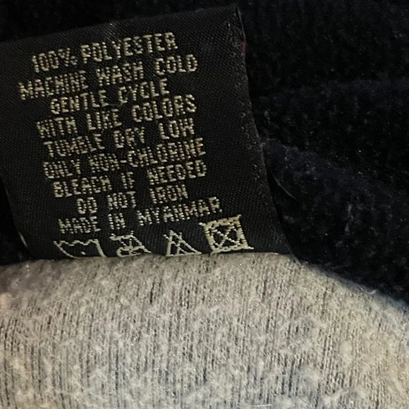 Vintage Rag Wear 90s Mens Large Grey Ribbed Fleece Quarter Zip Pullover Sweater - Picture 4 of 9